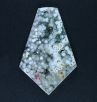 Beautiful Ocean Jasper Designer Cabochon w Druzy #21587