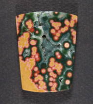 Dramatic Orange and Green Ocean Jasper Big Collectors Cabochon  #21596