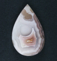 Pretty Laguna Agate Cabochon Yellow with White  #21598