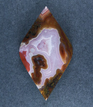 Pink and Orange Agua Nueva Fotification Agate Cabochon   #21612