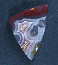 Red and White Agua Nueva Fotification Agate Cabochon   #21649