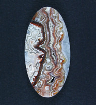 Crazy lace Agate Designer Cabochon - Red, Pink and White #21661