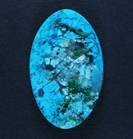 Blue Chrysocolla and Malachite Cabochon  #21662