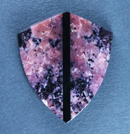 Rare Purple Sugilite/ Bustamite blk Onyx Composite Cabochon  #21698
