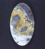 Crazy lace Agate Cabochon- Yellow, Orange and White  #21741