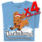 Dachshund Through the Snow T-shirts | x4 Family Pack | SIZE LARGE ONLY
