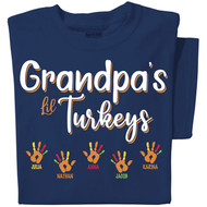Grandpa's Turkeys Personalized T-shirt