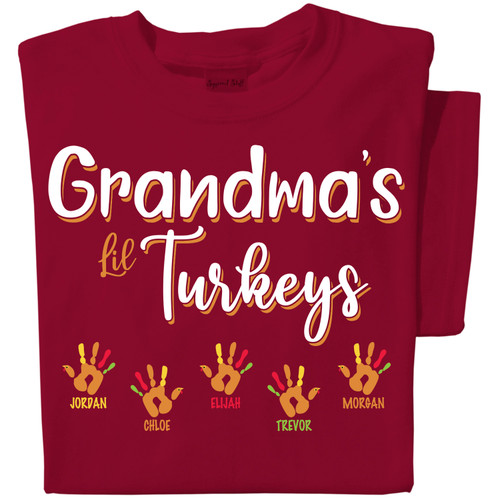 Grandpa's Turkeys Personalized T-shirt