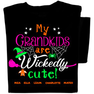 My Grandkids are Wickedly Cute! Personalized T-shirt | Black T-shirt
