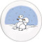 Snowman Squirrel Coaster | 4pack | Christmas Coasters | Sandstone Ceramic Coaster | Front View