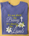 Customizable Lamb Tee: Purple Cotton Faith Shirt