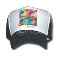 SqWarhol Black Trucker Hat | Squirrel Hat