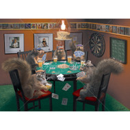 Squirrels Playing Poker Poster