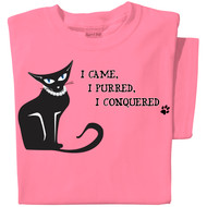 I Came, I Purred T-shirt | pink tee | Funny Cat Tee