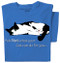 Ask Not Cat T-shirt (blue)