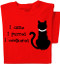 I Came, I Purred T-shirt | Red Tee | Funny Cat Tee