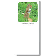 Giraffe Squirrel Notepad | Funny Squirrel Magnetic Shopping List