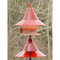 Ruby red SkyCafe bird feeder and squirrel-away pole mount baffle kit
American Made Bird Feeder