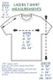 Pure Cotton Monarch | ThinkOutside Ladies T-shirt Size Chart