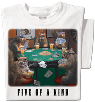 Poker Squirrels T-shirt | Funny Squirrel T-shirt | White Tee