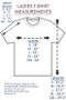 Ladies ThinkOutside T-shirt Size Chart