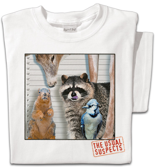 Usual Suspects T-shirt | Funny Backyard Animal Line Up