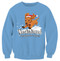 Dachshund Through the Snow Sweatshirt | Columbia Blue | 50% Cotton, 50% Polyester