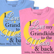 I Love my Grandkids to the Moon and Back T-shirt | Personalized 