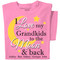 I Love my Grandkids to the Moon and Back | pink | customizable tee