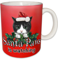 Santa Paws is Watching Ceramic Coffee Mug