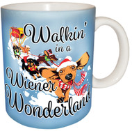 Walkin' in a Wiener Wonderland Dachshund Mug | Christmas Mug