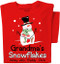 Snowman Red T-Shirt | Personalized Title and Names