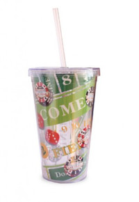 Las Vegas Craps Table Roll of the Dice Travel Tumbler with Straw