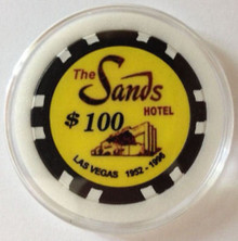Sands Las Vegas $100 Poker Chip Card Guard