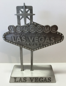 Welcome To Las Vegas Sign Pewter 5 inch Miniature Replica