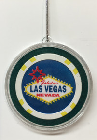 Welcome To Las Vegas Sign Chip Christmas Ornament