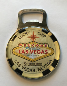 Las Vegas Sign Magnetic Bottle Opener $1 Million Lucky Chip 