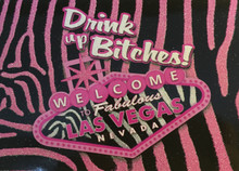 Las Vegas Drink Up Bitches Pink Postcard 