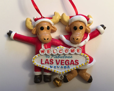 Las Vegas Sign Reindeer Holiday Ornament