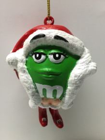 M&M Candy Green Holiday Christmas Tree Ornament 