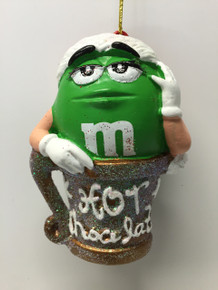M&M Green Tree Ornament Holiday Mars Candy Hot Chocolate 