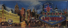Las Vegas Sign Neon Foil Magnet