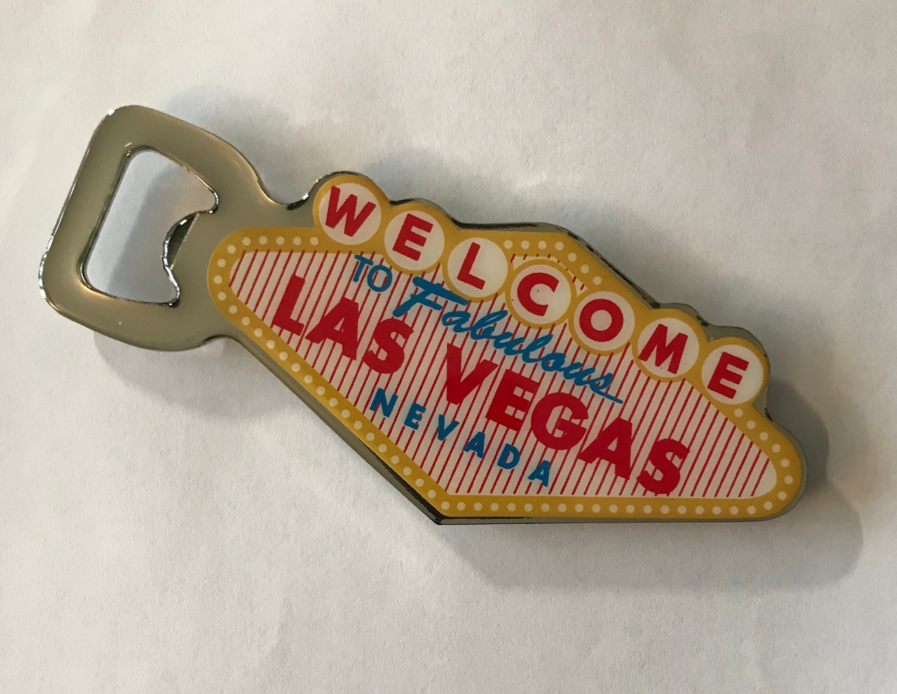 Welcome To Las Vegas Sign Magnetic Bottle Opener $100 Black Chip High Roller 