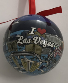 I Love Las Vegas Christmas Tree Ball Ornament