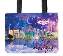Las Vegas Hotels Nylon Handbag Tote Bag Zippered 