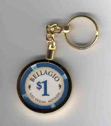 Bellagio $1 Casino Chip Key Ring