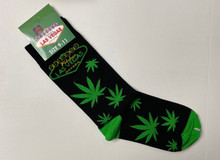 Las Vegas Green Pot Leaf Socks