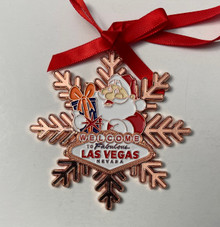Welcome Las Vegas Sign Christmas Tree Holiday Ornament Santa Snowflake