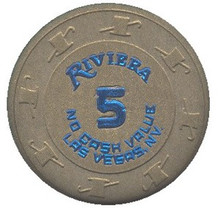 Riviera Las Vegas No Cash Value Casino Chip