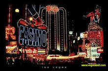 Las Vegas Night Scene Poster